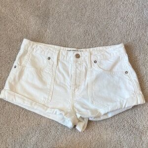 White Denim Shorts